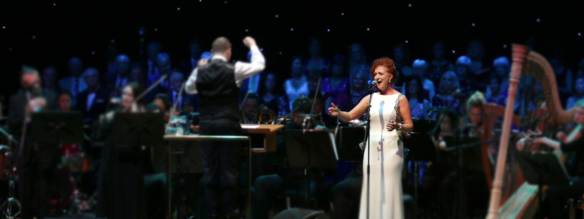 Fidelma singing at concert in National Concert Hall, Dublin.